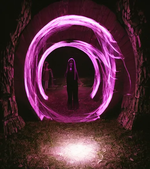 Image similar to portal vortex void ,professional photography, high resolution, liminal eerie midnight backlit, a photograph taken by holloywood studios