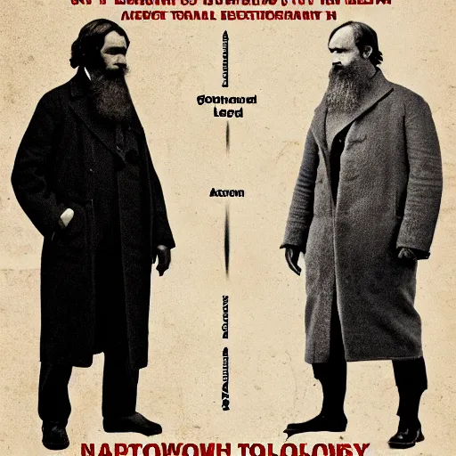 Image similar to darwin vs tolstoy, ufc style poster. symmetry, awesome exposition, very detailed, highly accurate, professional lighting diffracted lightrays, 8 k, sense of awe