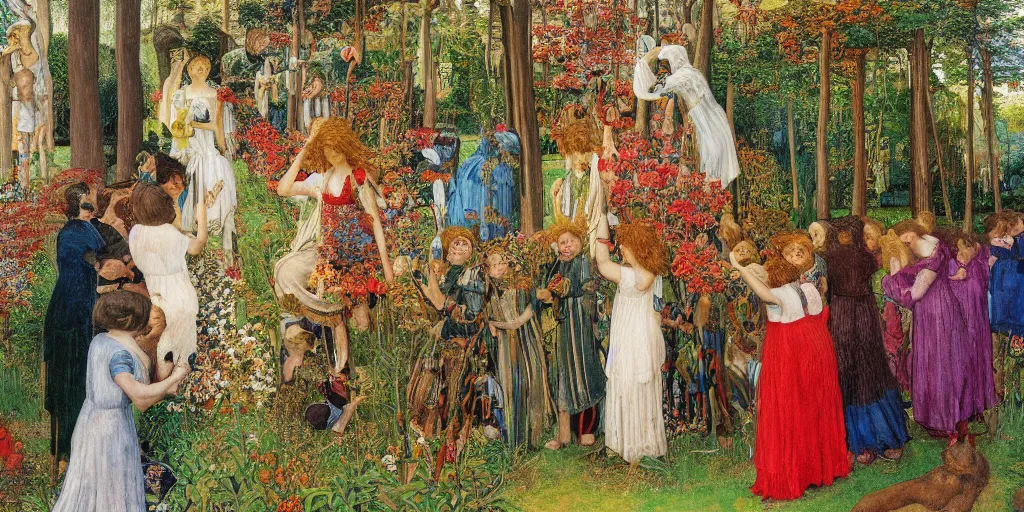 Prompt: an modern art gallery with pictures in the style of eleanor fortescue