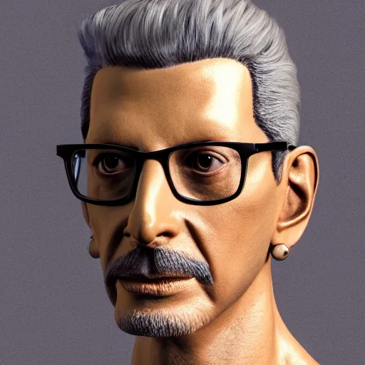 Image similar to hyperrealistic dslr film still of jeff goldblum disguised as gold doubloon, stunning 8 k octane comprehensive 3 d render, inspired by istvan sandorfi & greg rutkowski & unreal engine, perfect symmetry, dim volumetric cinematic lighting, extremely hyper - detailed, incredibly real lifelike attributes & flesh texture, intricate, masterpiece, artstation, stunning