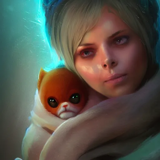 Image similar to The snuggliest snuggles in the world, huggy wuggy from poppy playtime video game, fullbody, ultra high detailed, glowing lights, oil painting, Greg Rutkowski, Charlie Bowater, Beeple, unreal 5, DAZ, hyperrealistic, octane render, RPG portrait, dynamic lighting, fantasy art, beautiful face