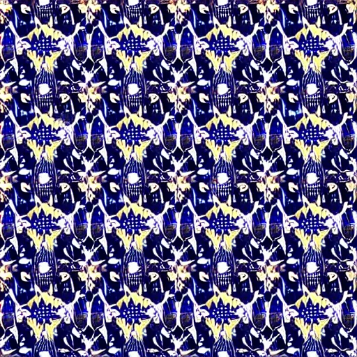 Prompt: a mystical pattern out of stars, the moon and the sun, border pattern, seamless pattern, dark blue and white