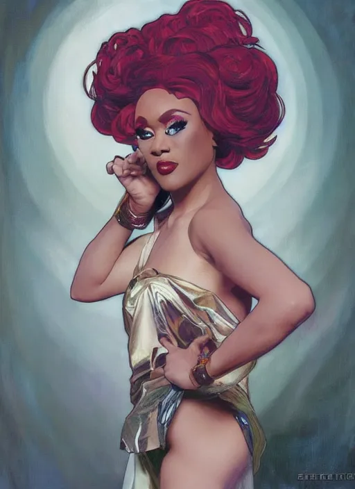 Image similar to bob the drag queen, painting by artgerm and greg rutkowski and alphonse mucha