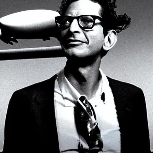 Prompt: jeff goldblum and the fly. surreal
