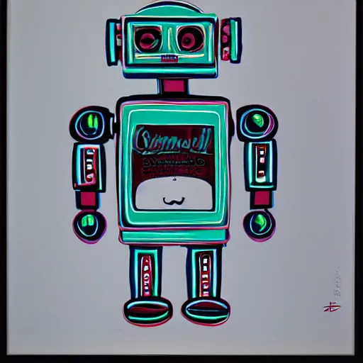 Prompt: Warhol Robot