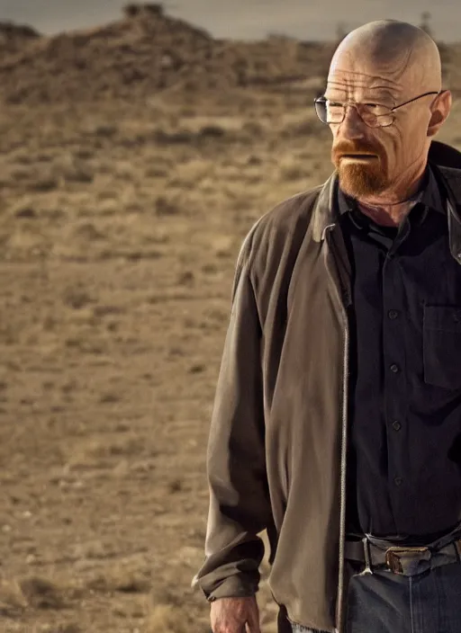 Image similar to film still of jessica simpson as walter white in breaking bad, 4k.