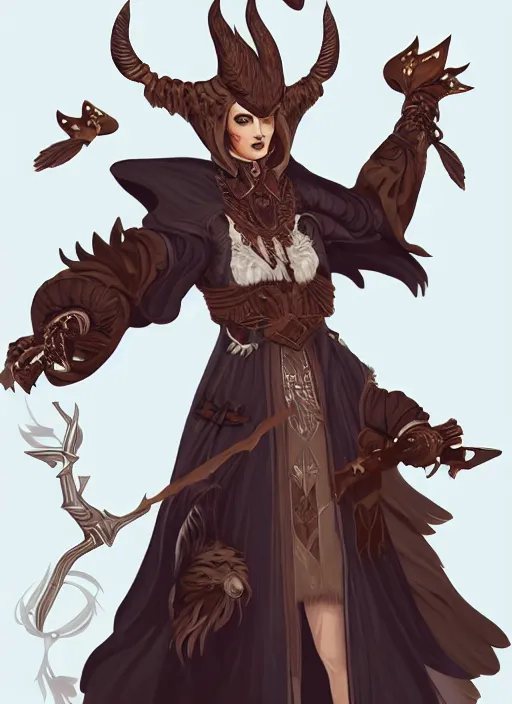 Image similar to hawk headed warlock, wind magic, exquisite details, full body character design, white background, by studio muti