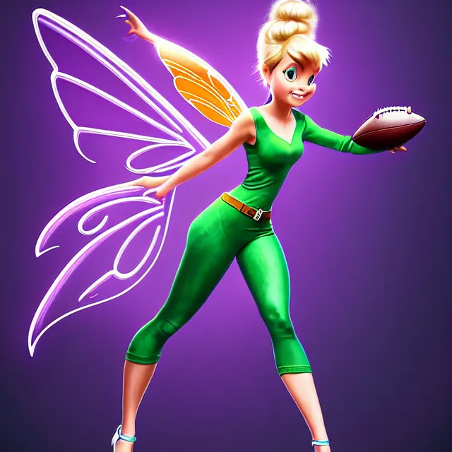 Prompt: epic professional digital art tinkerbell NFL team logo, best on artstation, cgsociety, wlop, Behance, pixiv, astonishing, impressive, outstanding, epic, cinematic, stunning, gorgeous, much detail, much wow, masterpiece.