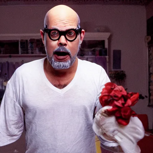 Prompt: david cross, movie still, from the new nightmare on elm street movie, 8 k, realistic