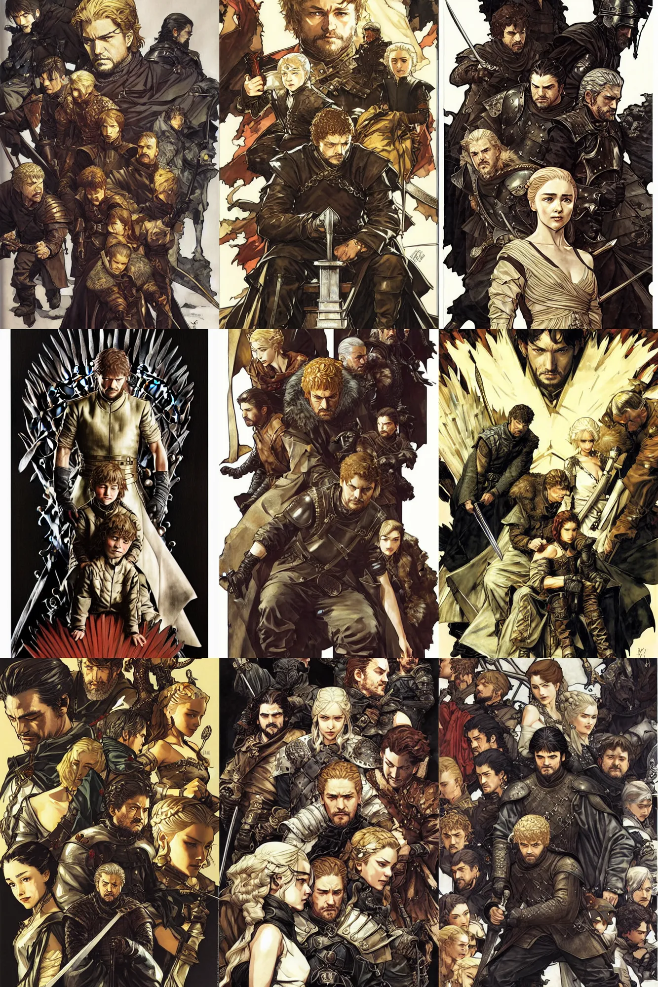 Prompt: game of thrones, painting by j. c. leyendecker, yoji shinkawa, katayama bokuyo