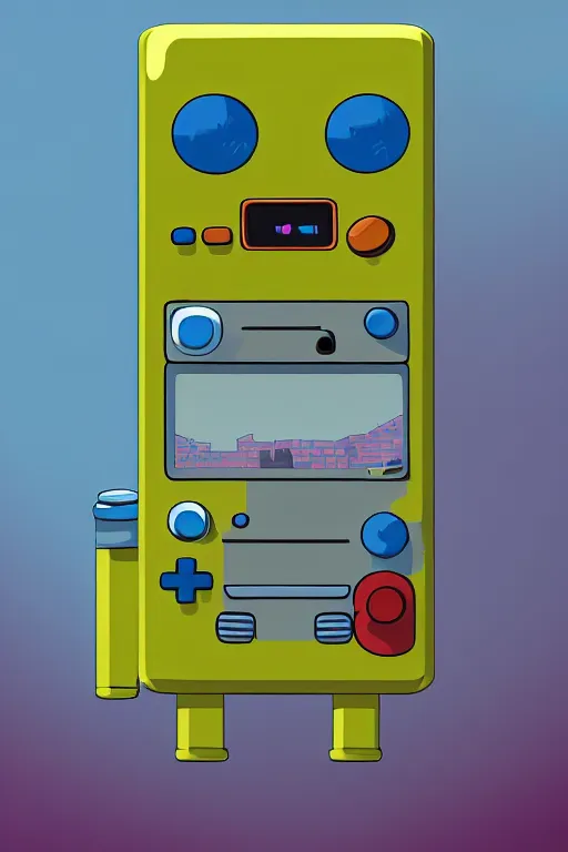 Image similar to A realistic image of an anthropomorphic gameboy, BMO adventure time, accurate, unreal engine, 4k