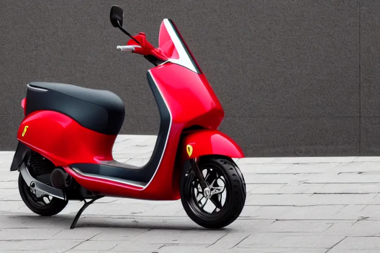 Image similar to a scooter designed and produced by ferrari