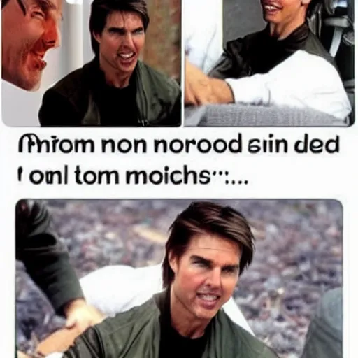 Prompt: meme with tom cruise about mushrooms