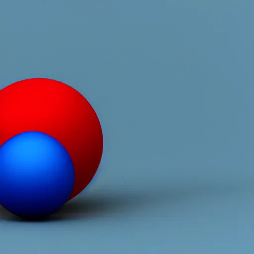 Prompt: a blue sphere on top of a red cube, 3d rendering, blender