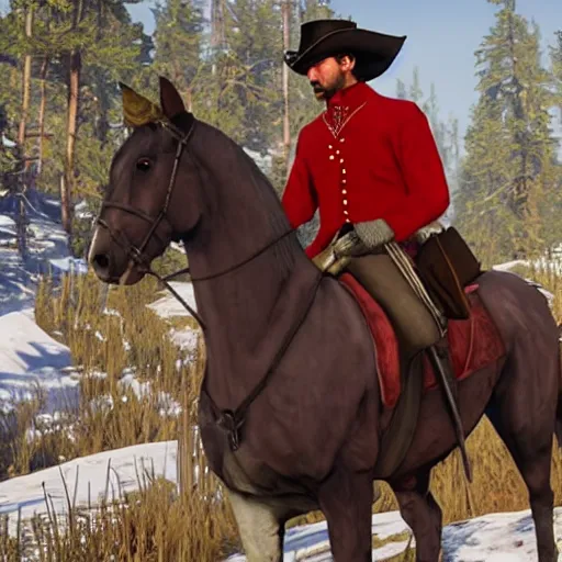 Image similar to napoleon in red dead redemption 2.