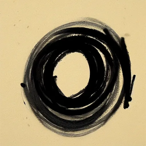 Prompt: enso, brush drawing by an enlightened master