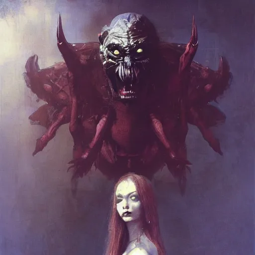 Image similar to puissant physique demonic crow wearing a devil costume Jan Van eyck leonardo da vinci ilya repin christophe young bastien lecouffe-deharme odd nerdrum dragan bibin john steuart curry