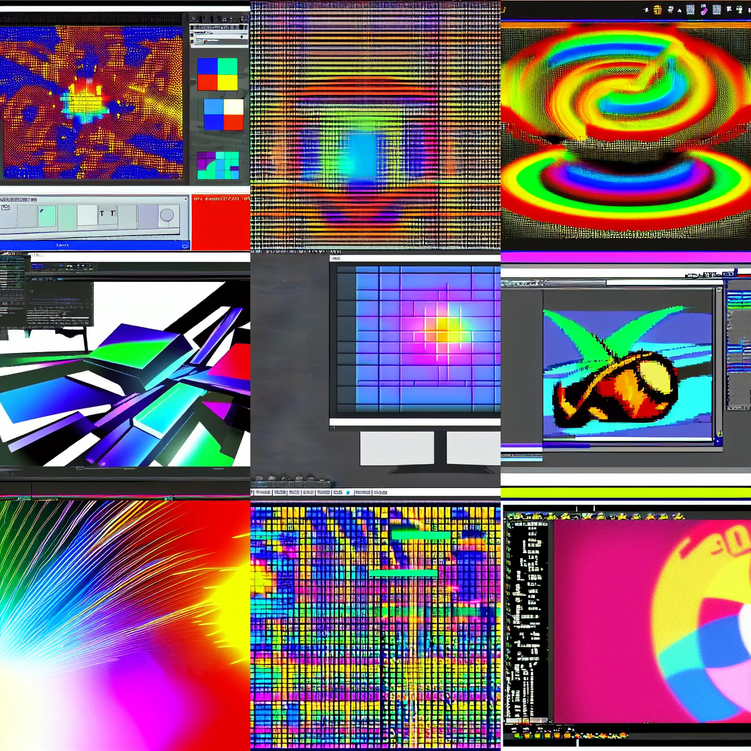 Prompt: screenshot from computer pc vga demo graphics effects program 2 5 6 colours. 1 st place at assembly 9 6 demoparty by future crew