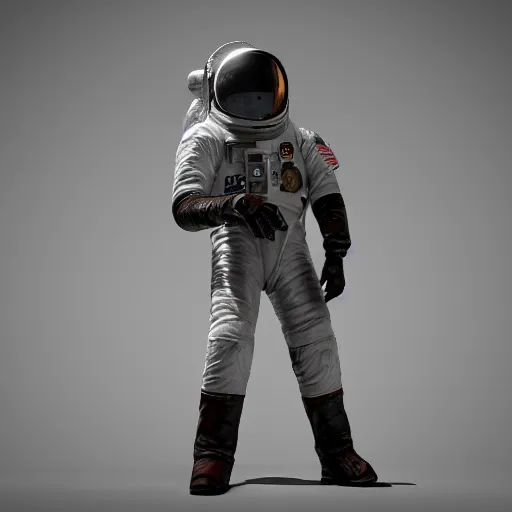 Prompt: apollo 8 earthrise astronaut as a cowboy, octane render, blender render, unreal engine, 3 5 mm