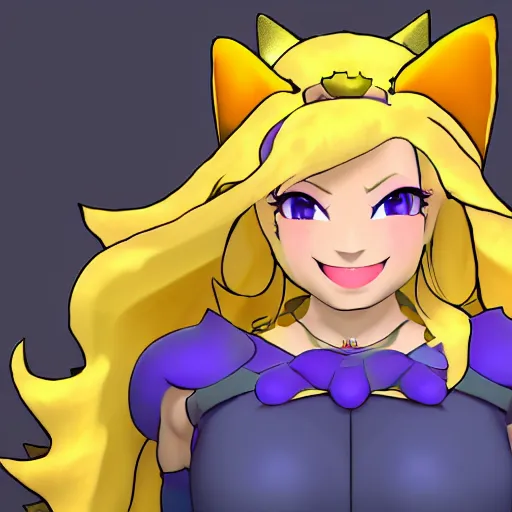 Image similar to bowsette is a twitch streamer, photorealistic, beautiful symmetrical face, cute, 8k resolution