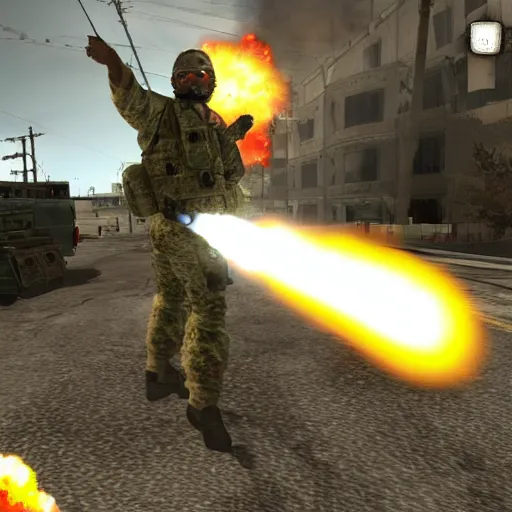 Image similar to Modern Warfare 2 tactical nuke called by Luigi in game screenshot