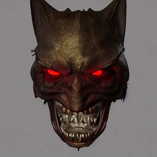 Image similar to a realistic vampire bat steel mask, epic scale, character concept art, face symmetry, intricate accurate details, artstation trending, octane render, cinematic color grading, soft light, rule of thirds, golden ratio, like a professional model, cinematic, 8 k, clear.