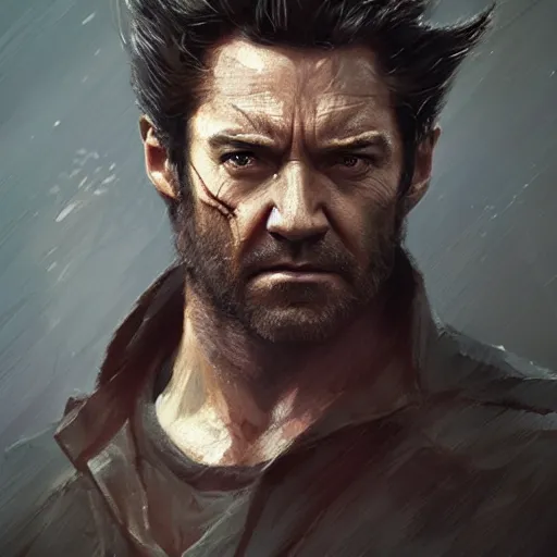 Image similar to portrait of a antony starr as wolverine by greg rutkowski, highly detailed portrait, digital painting, artstation, concept art, smooth, sharp foccus ilustration, artstation hq