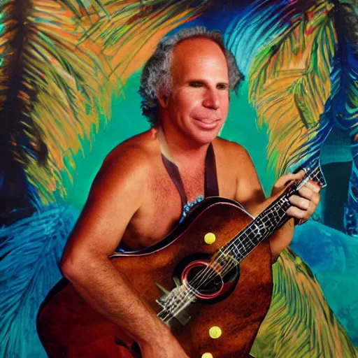 Prompt: gempunk down very strange portrait of jimmy buffett