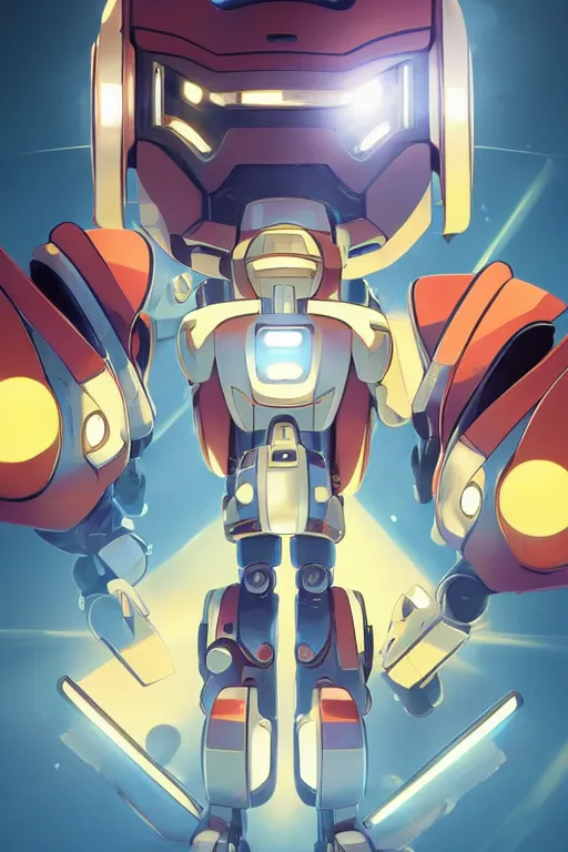 Image similar to metabots medabots medarotto medarot robot minimalist comics, behance hd by jesper ejsing, by rhads, makoto shinkai and lois van baarle, ilya kuvshinov, rossdraws global illumination ray tracing hdr radiating a glowing aura