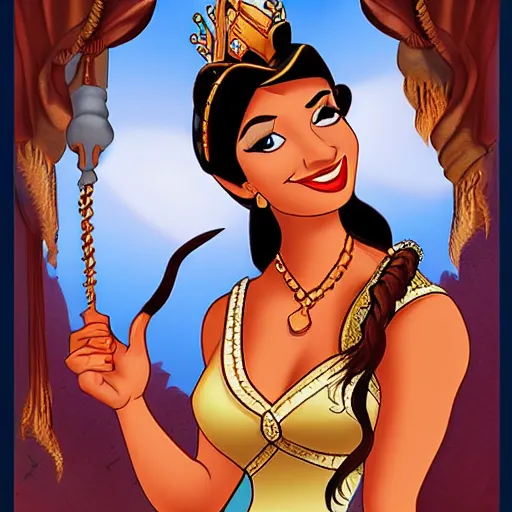 Image similar to princess Jasmine as a hillbilly,