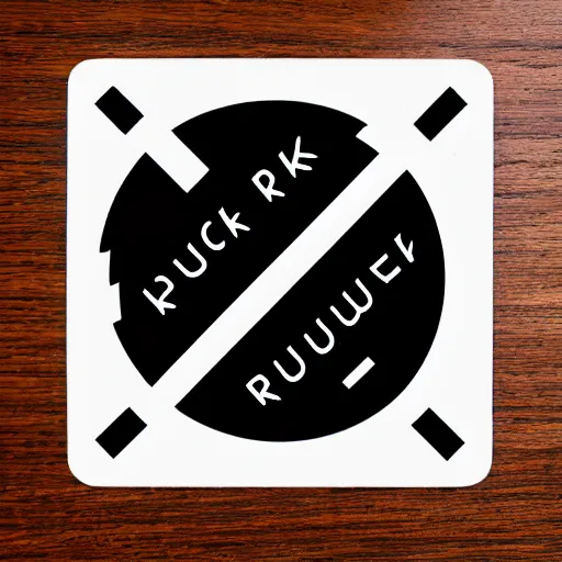 Image similar to black on white graphic design single sticker in style of david rudnick, eric hu, guccimaze, acid, y 2 k, 4 k sharpening,