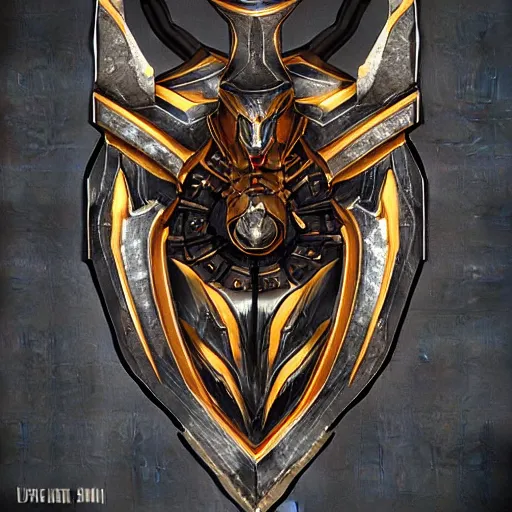 Prompt: concept art of celestial scorpion shield weapon, symmetry, shield design, fantasy shield, fantasy, behance, pinterest, deviantart, artstation, weapons concept art, design, rpg, weapon, detailed, digital art, incredible, digital painting