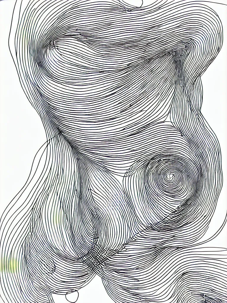 Prompt: wire lineart lines drawing of hermann hesse, bold lines, quick sketch, curves, smooth, spirals, curls, twists, musicality