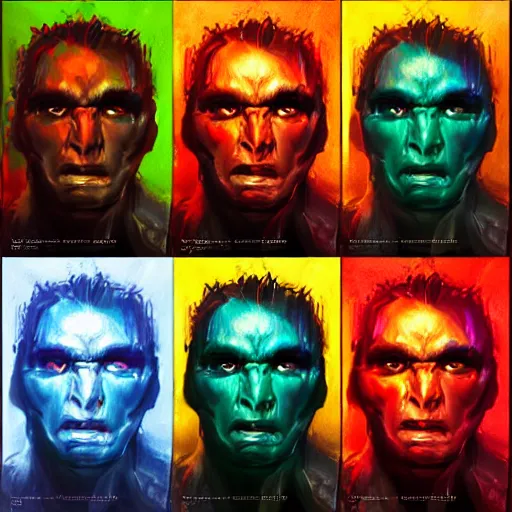 Image similar to Bright, colorful, realistic planescape torment single individual headshot dramatic backlighting, kodachrome, high contrast, highly detailed, sharp focus, digital painting, concept art, illustration, trending on artstation, comic book by Alex Ross cover art