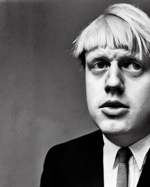 Image similar to a 1 9 6 0 s portrait of a looking like boris johnson