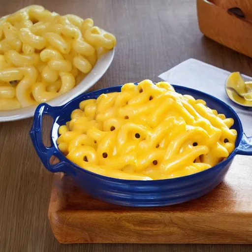 Image similar to sentient macaroni and cheese.