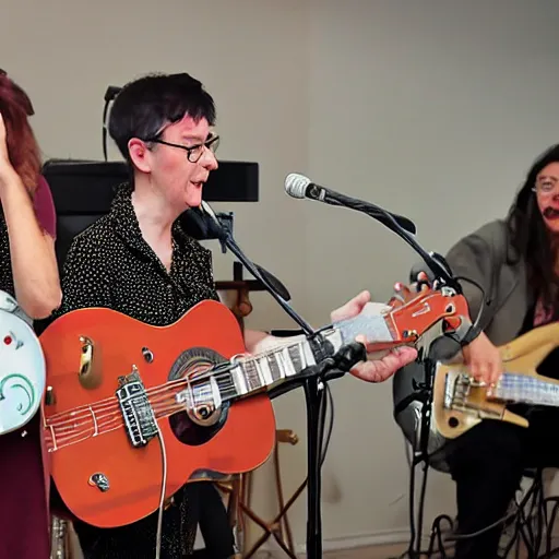 Image similar to nervous gender band play at old folks home