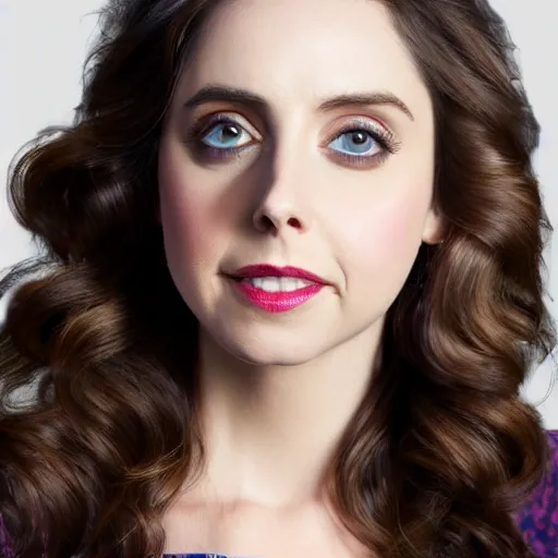 Image similar to alison brie portrait, 8k resolution, amazing detail, hyper realistic