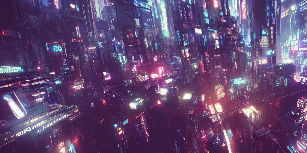 Image similar to A gigantic, sprawling cyberpunk megacity, Tokyo, night, unreal engine, octane render, ray tracing, realistic, highly detailed, cinematic, hyper realism, high detail, synthwave, concept art, award winning, anime