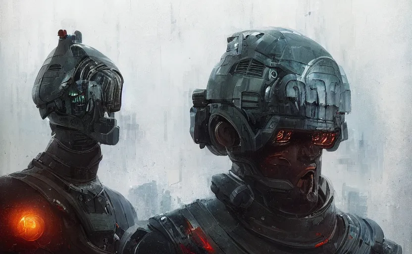 Image similar to portrait of sci fi soldier ranger, brutalist city architecture, dark epic, high details, ceremonial clouds, dripping paint, fibonacci rhythm, artstation, art germ, wlop, karol bak, christopher balaskas, sabbas apterus, award - winning, artstation