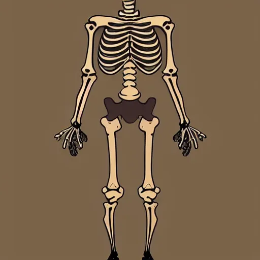 Prompt: isolated skeleton illustration funny