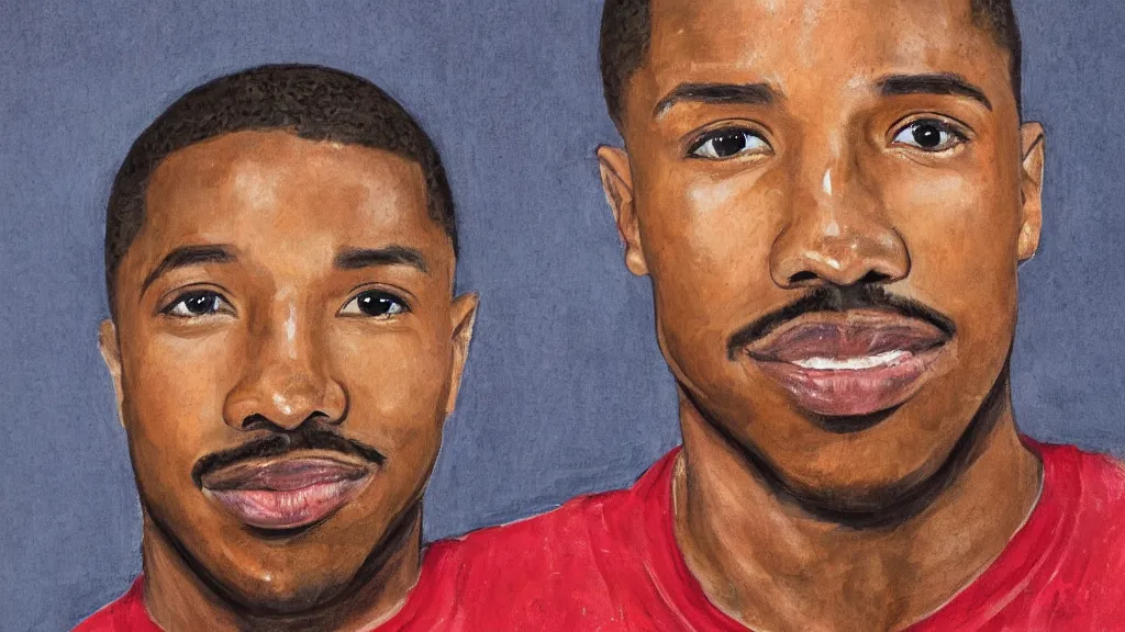 Image similar to positivism cloistered detailed portrait of michael b. jordan at elderly age of 1 0 5