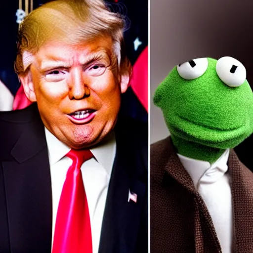 Image similar to donald trump muppet, jim henson