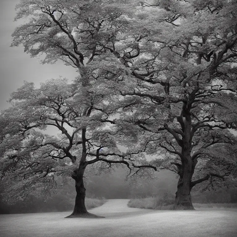 Prompt: A lonesome Ash tree, watching over the path to Kentmere Hall, photo realistic, highly detailed, trending on artstation, ultra realistic, octane render.