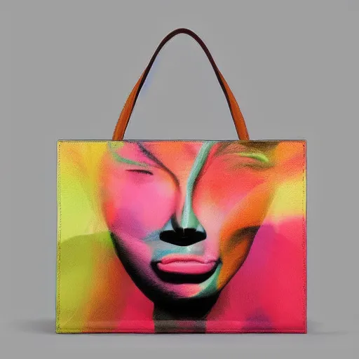 Image similar to designer bag in the shape of an artist's palette