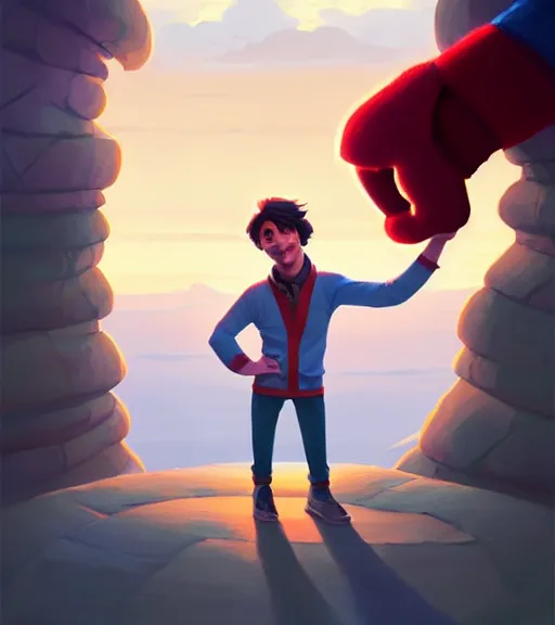 Image similar to sock puppet justin trudeau as sock puppet, loftis, cory behance hd by jesper ejsing, by rhads, makoto shinkai and lois van baarle, ilya kuvshinov, rossdraws global illumination