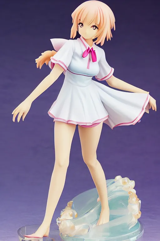 Image similar to figurine of cosmic horror wearing an elegant summer blouse, personification, official store photo, commercial photo, featured on amiami, 8 k, 8 5 mm, beautiful composition