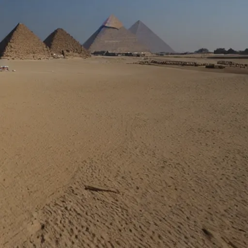 Image similar to how the great pyramids of egypt were first constructed 4 k 8 k hd real