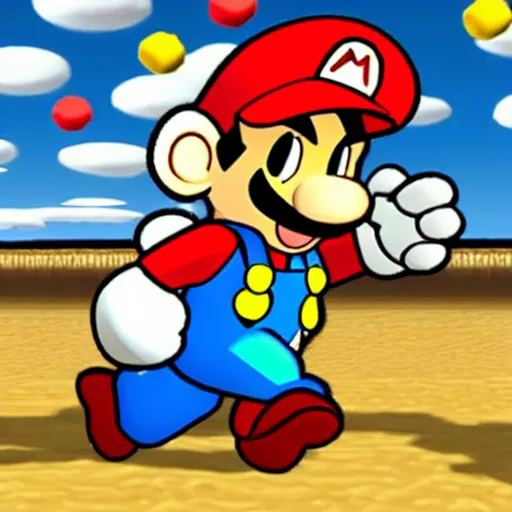 Image similar to paper mario on the n 6 4