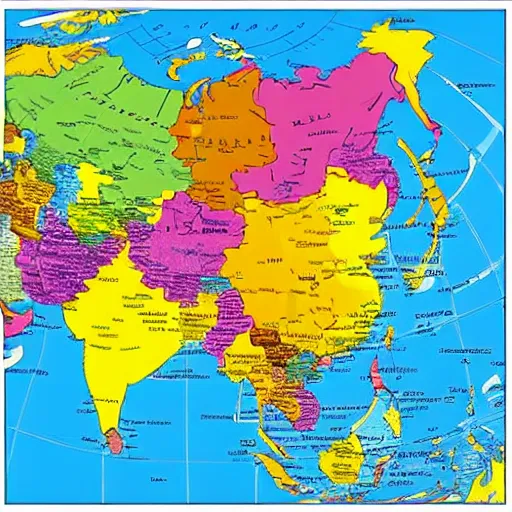 Prompt: map of asia